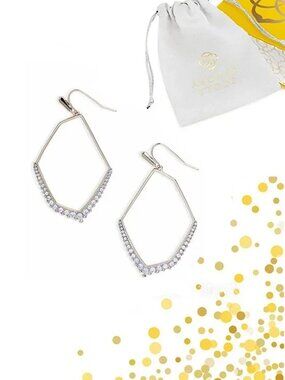 Kendra Scott Nell Drop Earrings in Lilac Crystal NWOT